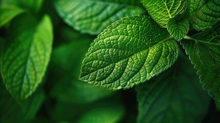 Green leaf desktop wallpapers in full frame.