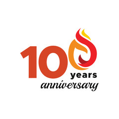 100 Years Anniversary Number Vector Design Collection