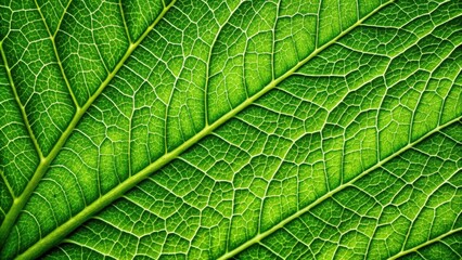 Obraz premium Close-up of a vibrant green leaf texture background, foliage, outdoor, nature, detailed, organic, natural, close up