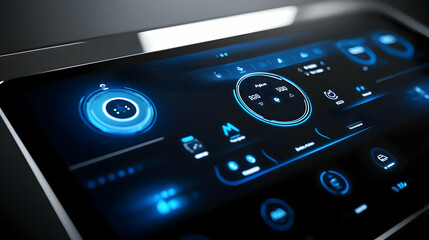 Fototapeta premium Futuristic Digital Interface 3D Illustration