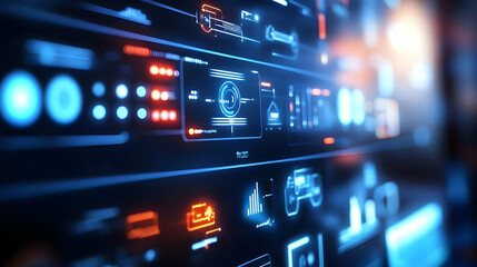 Fototapeta premium Futuristic Interface Design - Abstract Background