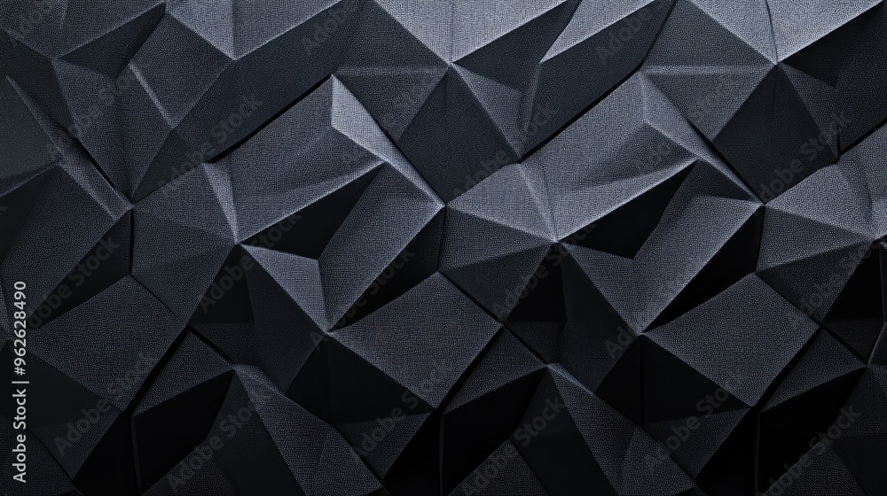 Poster black background featuring a detailed diamond pattern, with light subtly reflecting off the facets t