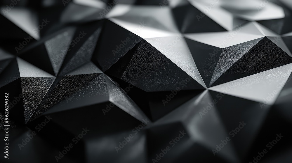Poster minimalistic black image with a subtle diamond texture, where light softly interacts with the surfac