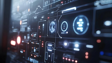 Fototapeta premium Futuristic Technology Interface 3D Illustration