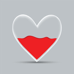 Designs love Heart set with vector Illustrations
