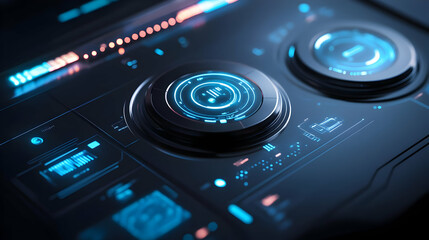 Obraz premium Futuristic Technology Interface 3D Illustration
