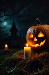 halloween pumpkin on a halloween