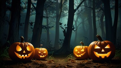 halloween pumpkin on the grave