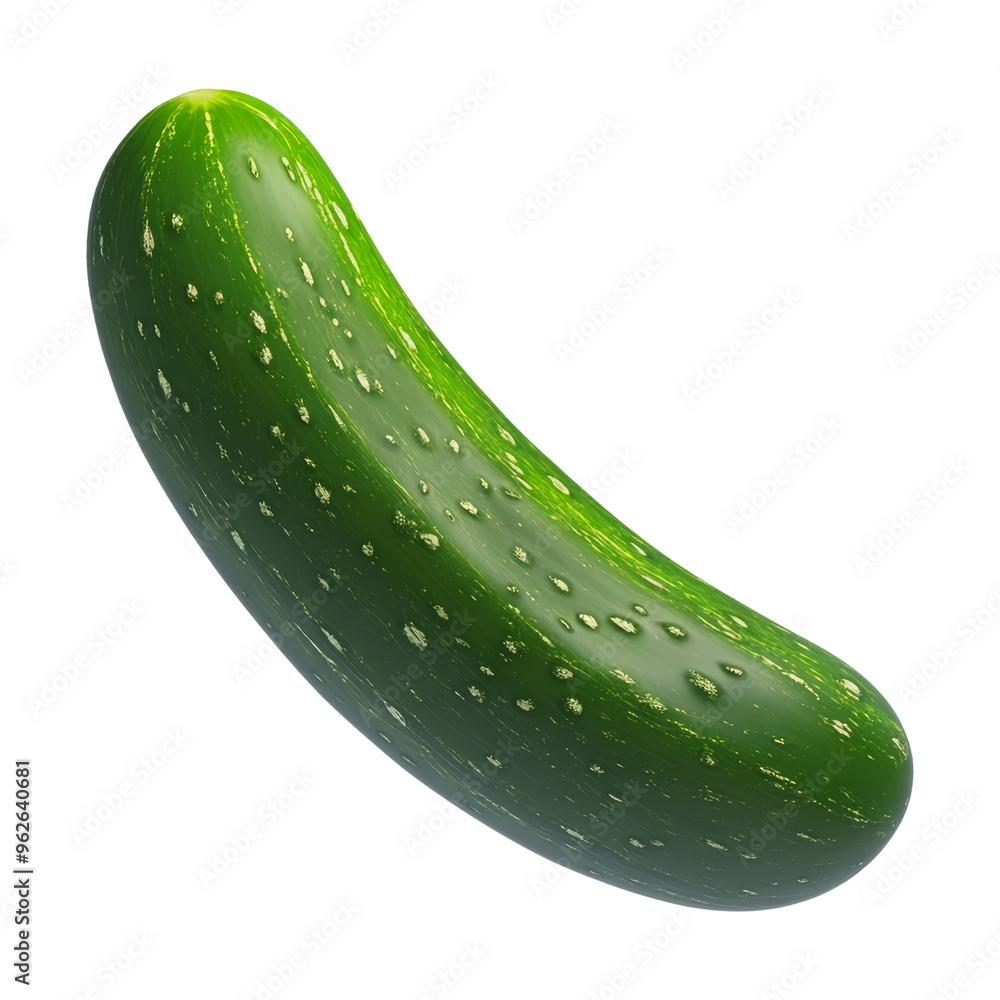 Poster cucumber isolated on transparent background cutout