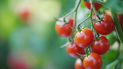 Freshly Picked Cherry Tomatoes in Sunlight