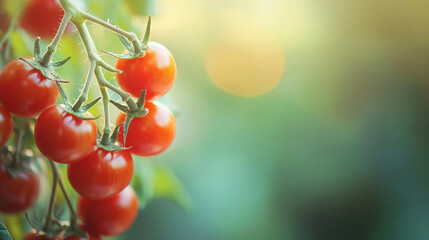 Freshly Picked Cherry Tomatoes in Sunlight