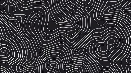 Obraz premium line background Vector illustration of a seamless topographic pattern, dark color
