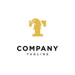 Letter T Pigeon Bird logo icon vector