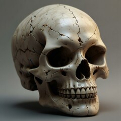 Obraz premium human skull on black