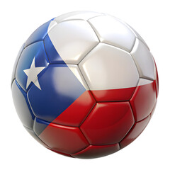 Fototapeta premium 3d soccer ball with the flag of chilean isolated on transparent background