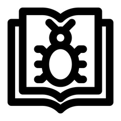 entomology, insects, study, science, knowledge, book, zoology, biology outline icon