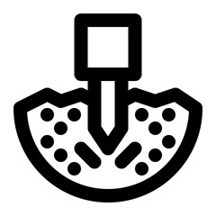 geotechnical, engineering, geotechnics, civil engineering, geology, earth materials outline icon