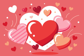 valentine background with hearts