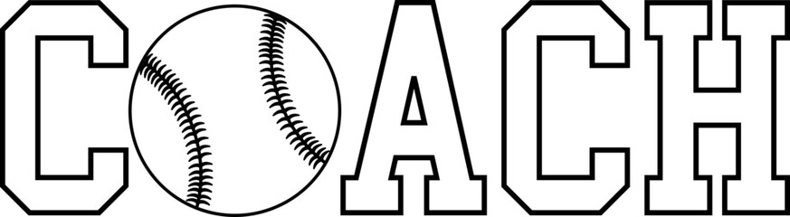 Baseball Coach Cricut and Silhouette SVG file

