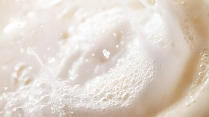 creamy, moisturizing white body wash foam forming rich bubbles, leaving the skin feeling hydrated and nourished after use