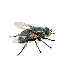 fly on white background