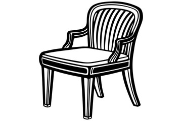Chair vector line art illustration