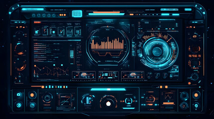 Futuristic Sci-Fi User Interface - 3D Illustration