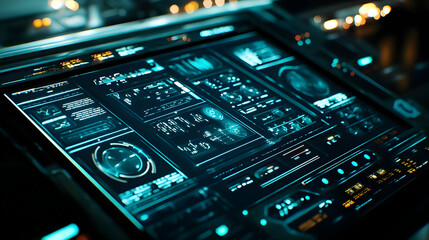 Fototapeta premium Futuristic Technology Interface Illustration