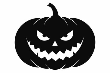 
pumpkin silhouette, halloween pumpkin icon, Halloween pumpkin with eyes silhouette vector
