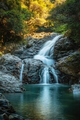 Obraz premium Forest Waterfall