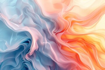Obraz premium Fluid Beauty Flowing Pastel Shapes in Abstract Harmony