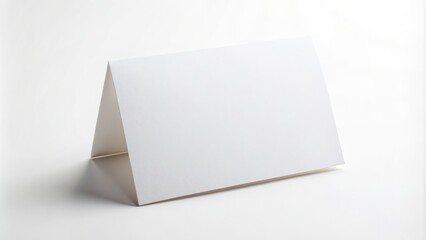A blank note card mockup isolated on a white background for customizable messages, stationery, mockup, card, blank