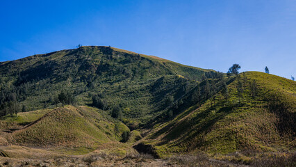 A scenic beautiful view of mountain in the morning around Bromo