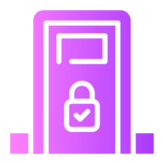 Obraz premium door lock gradient icon