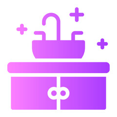 Fototapeta premium faucet gradient icon