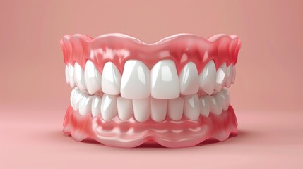 Fototapeta premium 3D Render of a Perfect Smile