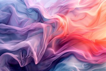 Fototapeta premium Pastel Tides Abstract Fluid Shapes with Soft Flow