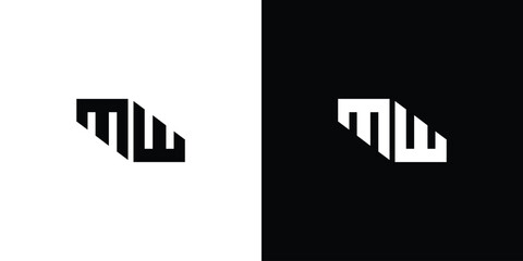 Modern and unique MW logo design