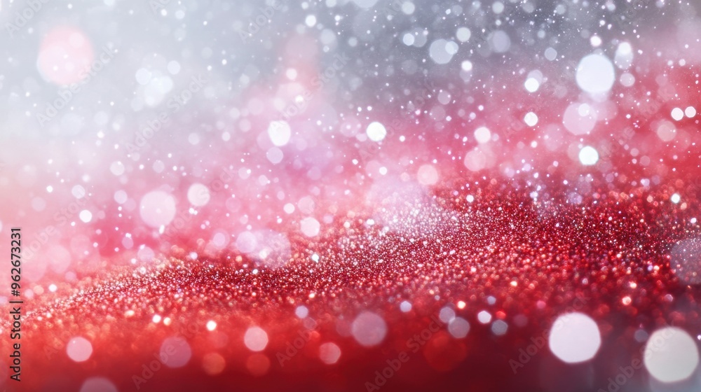 Aufkleber a dazzling display of red and white bokeh glitter creating a vibrant and festive atmosphere suitable