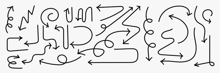  Set of  arrows isolated on transparent background