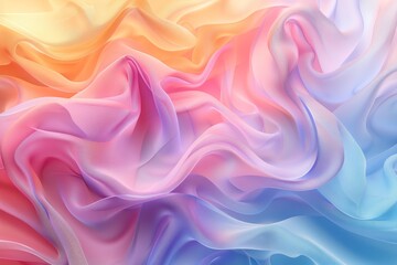 Obraz premium Fluid Serenity Abstract Pastel Shapes in Soft Visual Harmony