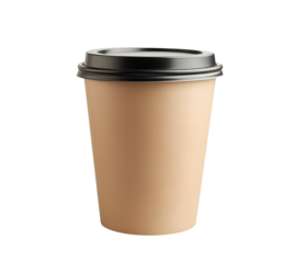 Disposable coffee cup isolated