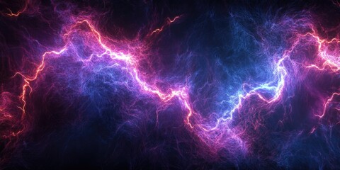 Fototapeta premium Purple Blue Lightning Background