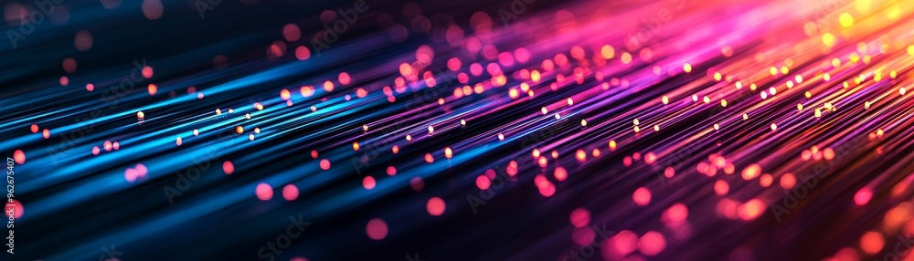Aufkleber abstract colorful lines and bokeh lights background.
