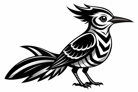 recommend clip art: hoopoe bird black and white tattoo dark theme hoopoe vector art illustration