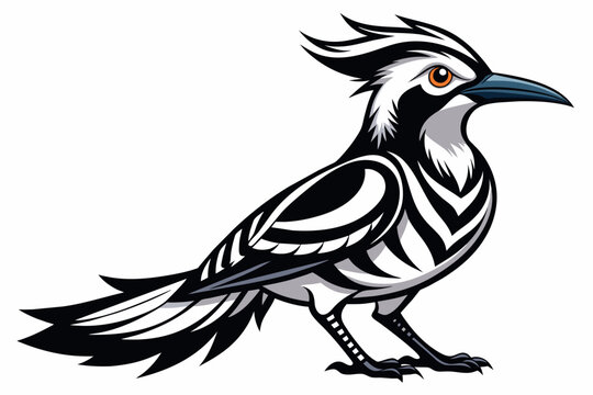 recommend clip art: hoopoe bird black and white tattoo dark theme hoopoe vector art illustration
