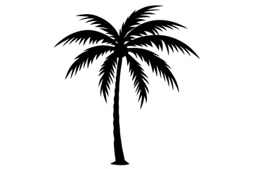 Obraz premium Coconut tree vector art illustration
