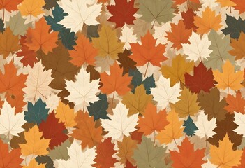 A wallpaper with autumn leaves on it
