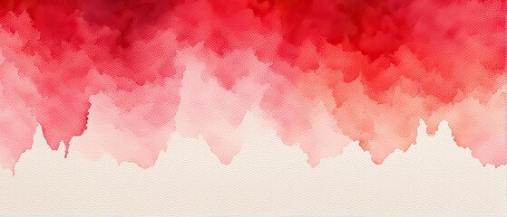 Fototapeta premium Abstract Watercolor Painting in Shades of Red