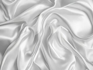 Obraz premium Close-up of white satin fabric,